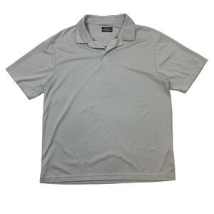 Ben Hogan Performance Polo Shirt Mens L Large Ash Gray Geometric Jacquard Golf